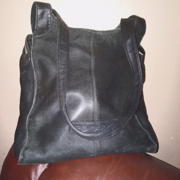 Fossil Vintage Black Leather Hobo Soft - Picture 1 of 11